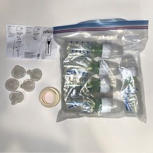 Dr. Brown's Anti Colic Bottle Lot with Extra Nipples & pump adapter